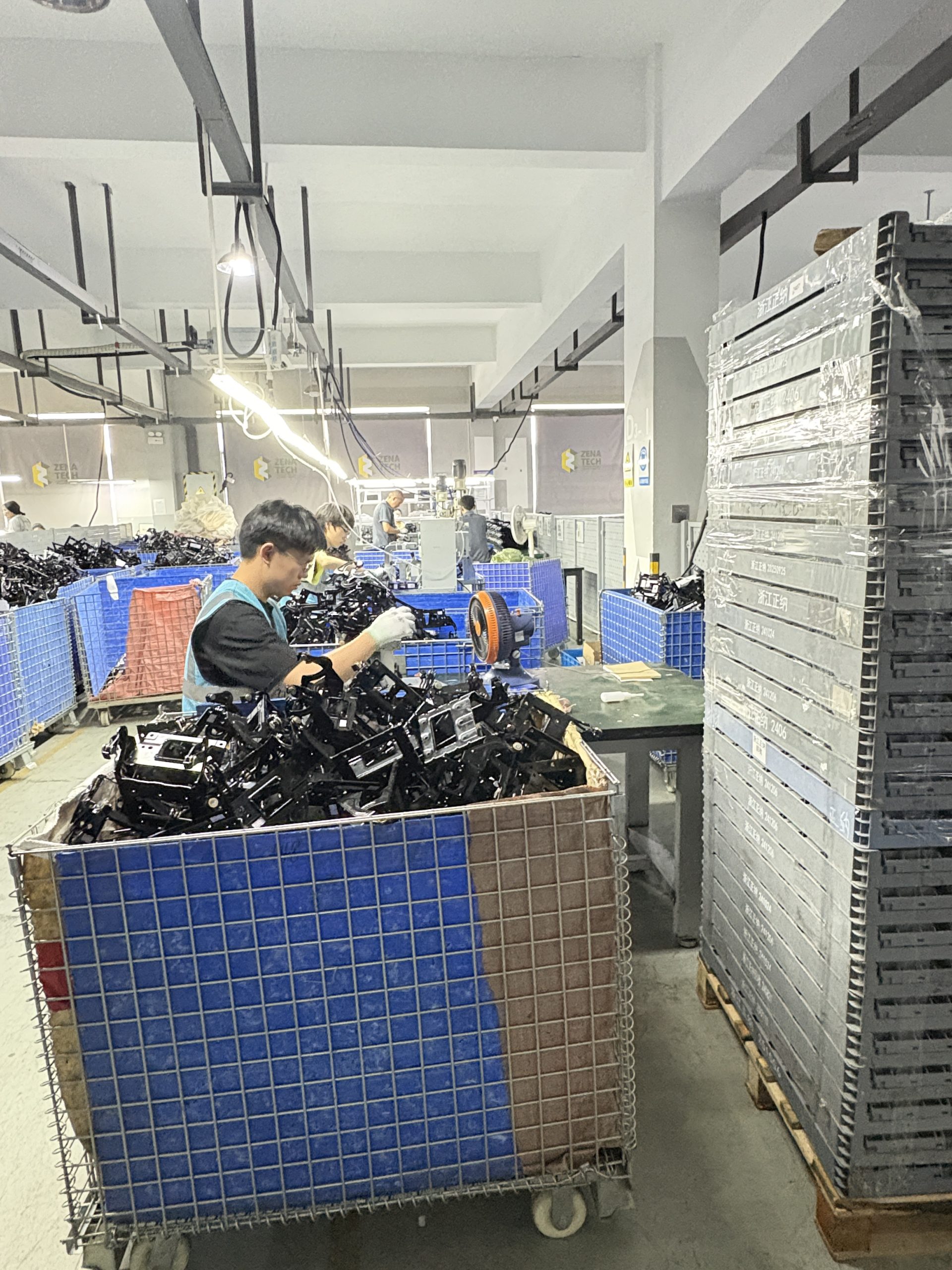 Factory worker at assembly line